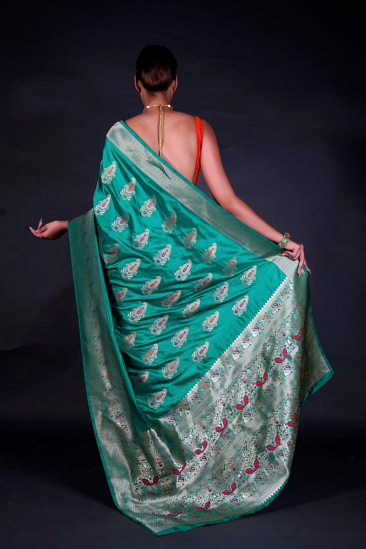 The Shimmering Forest Green Weave