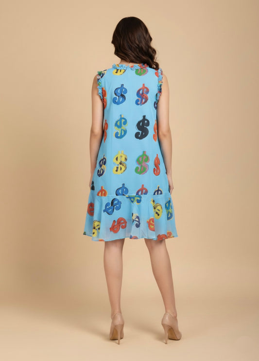 Funky Fortune Georgette Print Dress