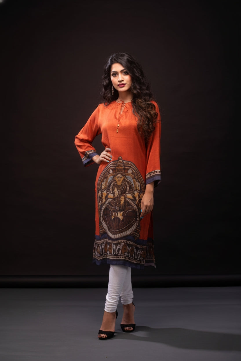 Mystical Goddess Spun Print Tunic