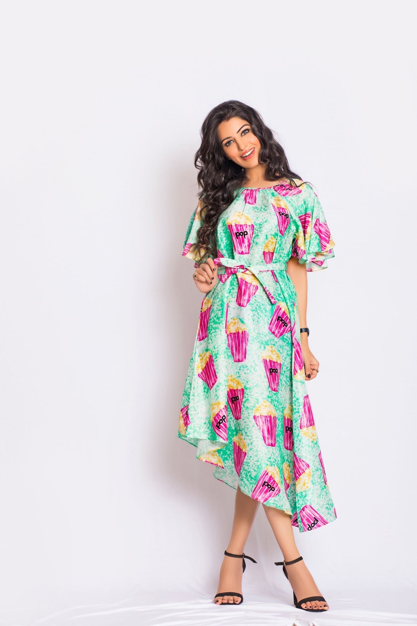 Lucid Silk Print Dress