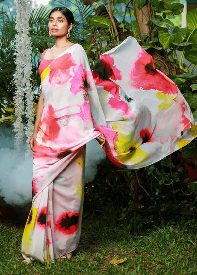 Blooming Blossoms Georgette Print Saree