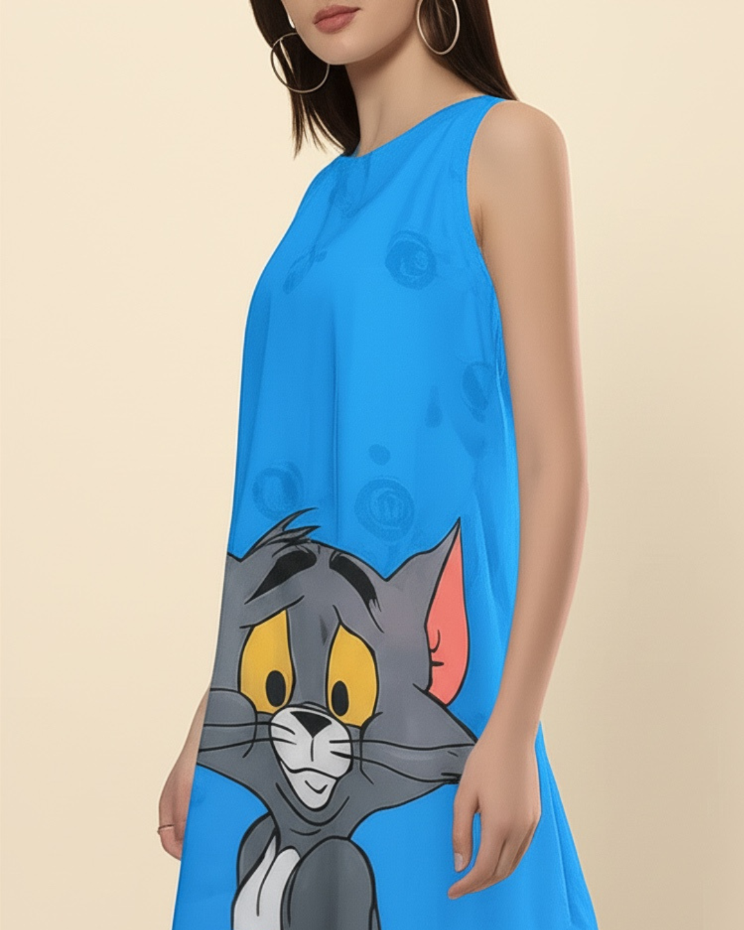 Tom’s Trouble Satin Print Dress