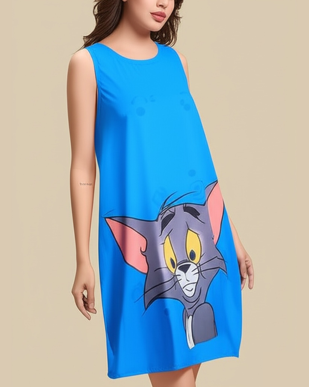 Tom’s Trouble Satin Print Dress