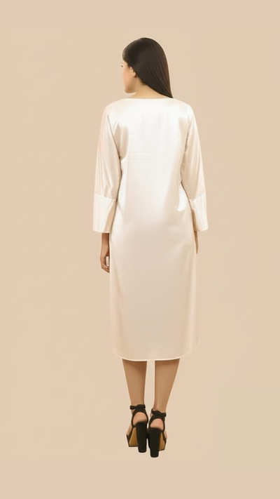 Playful Duo Satin Print Dress