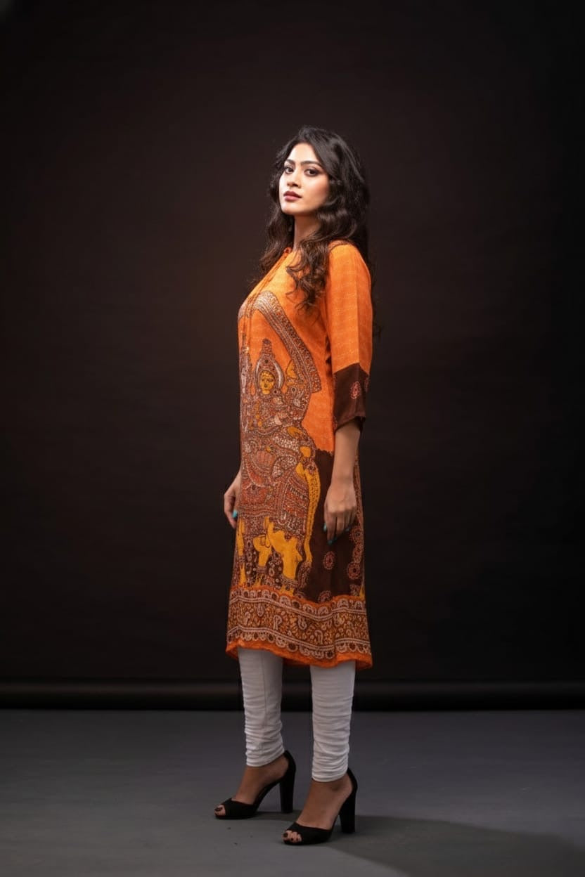 Divine Goddess Spun Print Tunic