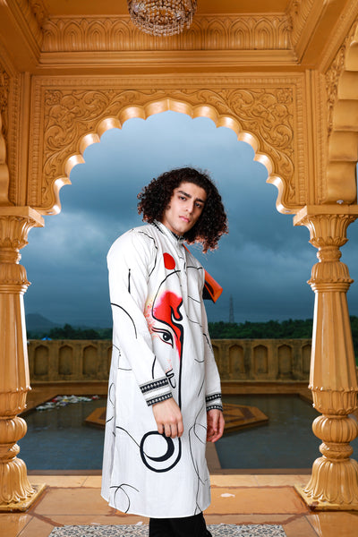 Gajanana Cotton Print Kurta