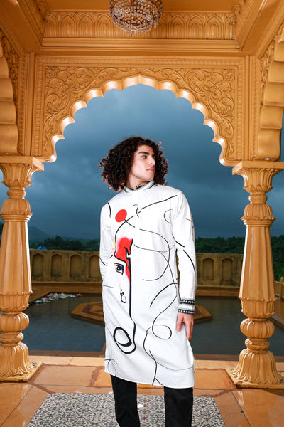 Gajanana Cotton Print Kurta
