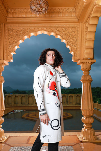 Gajanana Cotton Print Kurta