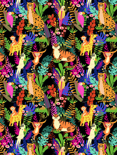 Fauna in the Jungle Georgette Print Saree