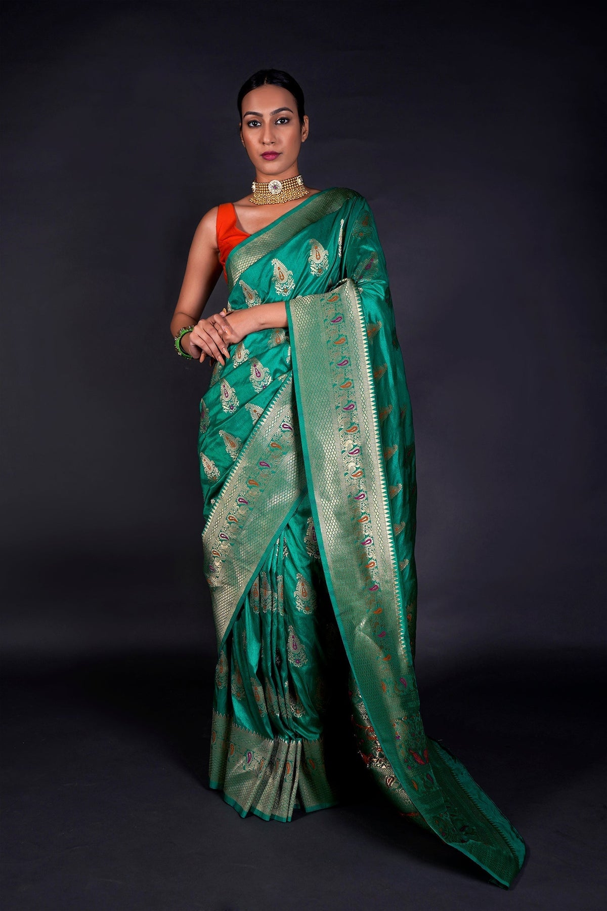 The Shimmering Forest Green Weave