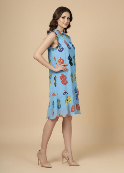 Funky Fortune Georgette Print Dress
