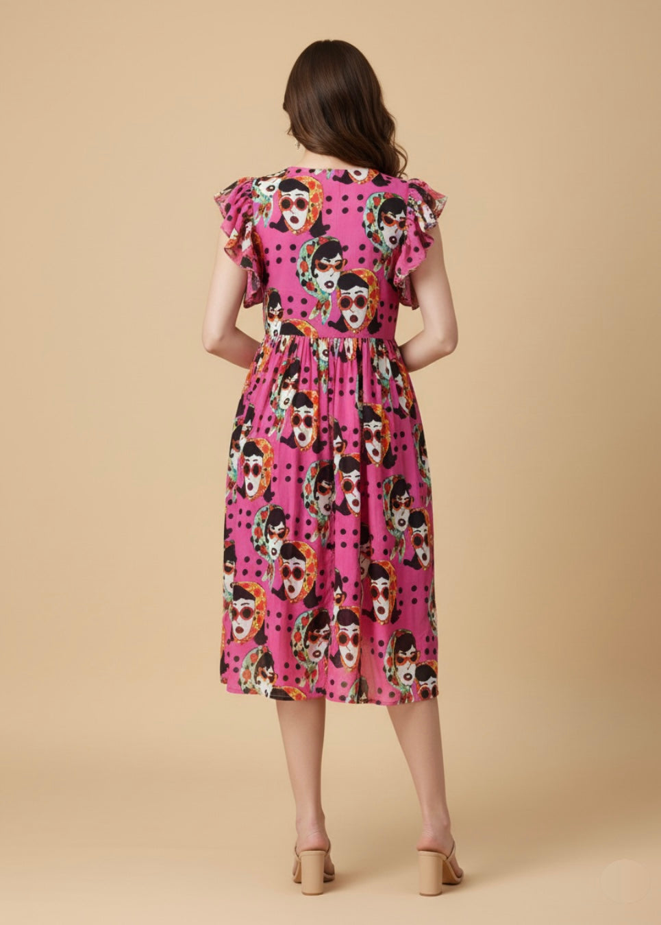 Face & Frill Georgette Print Dress