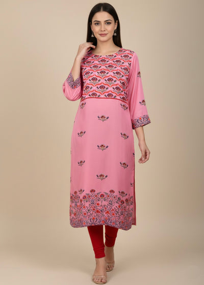 Pink Maurya Cotton Print Tunic