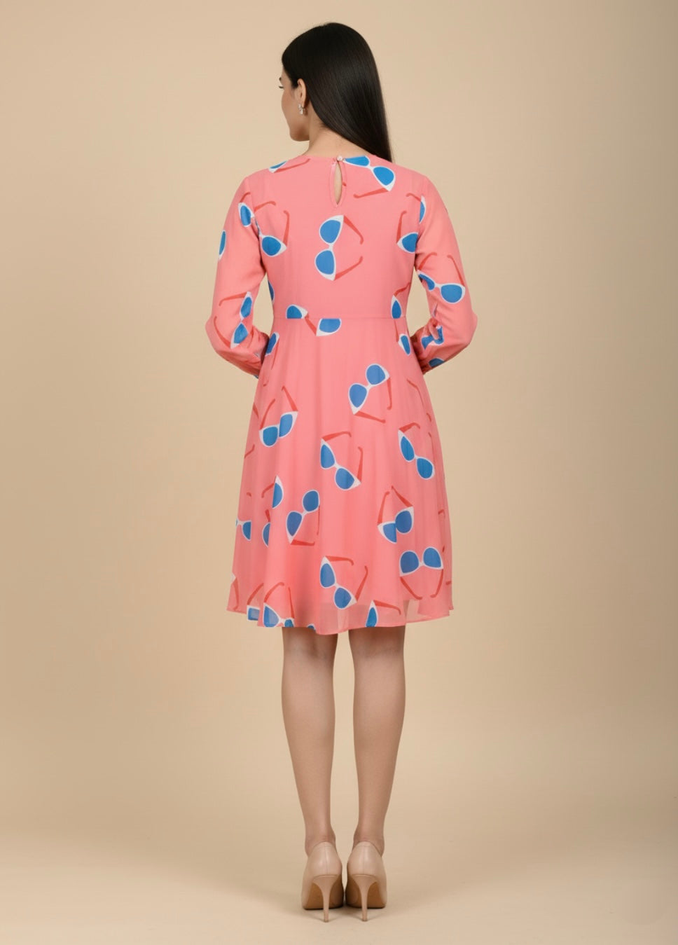 Seeing Pink Georgette Print Dress