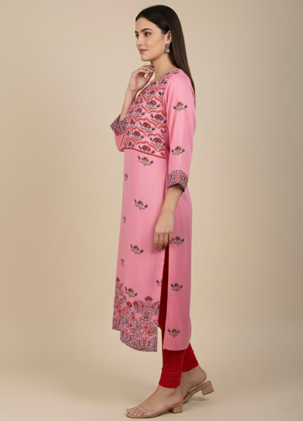 Pink Maurya Cotton Print Tunic