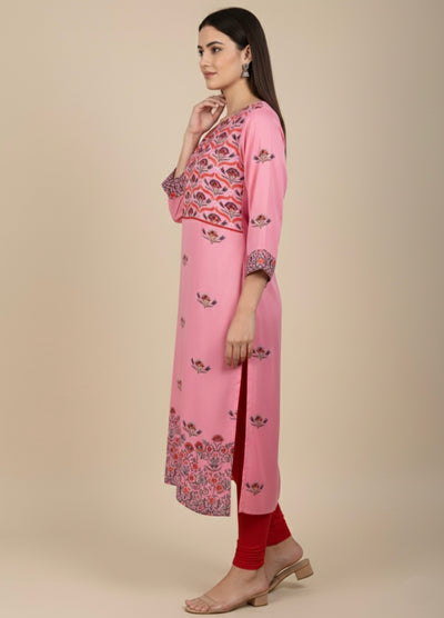 Pink Maurya Cotton Print Tunic