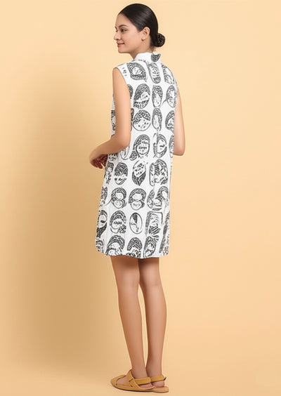Monochrome Muse Print Dress