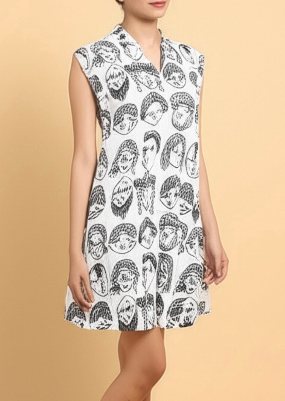 Monochrome Muse Print Dress