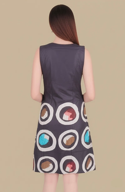 Gem Orbit Print Dress