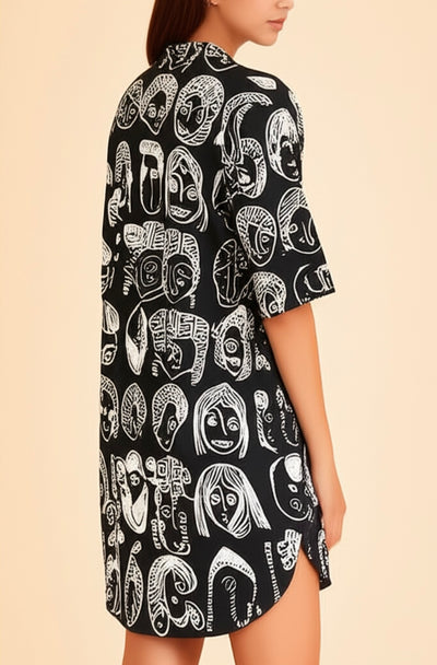 Muse Face Print Dress