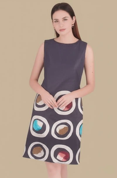 Gem Orbit Print Dress