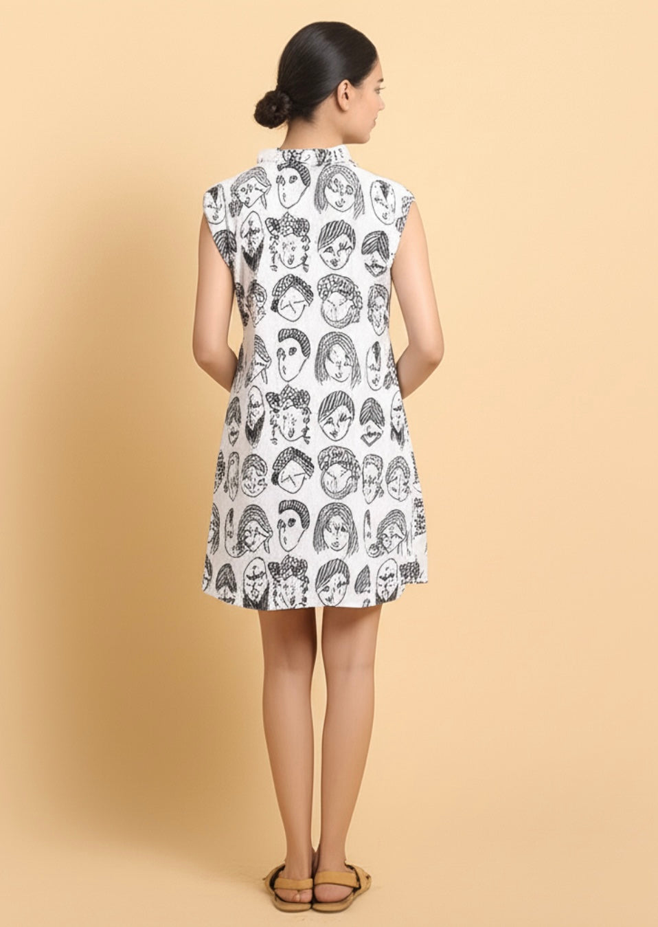 Monochrome Muse Print Dress