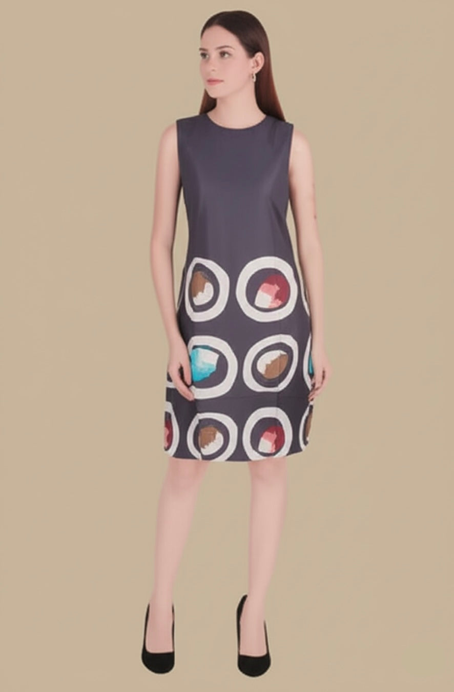 Gem Orbit Print Dress