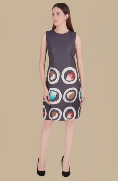 Gem Orbit Print Dress