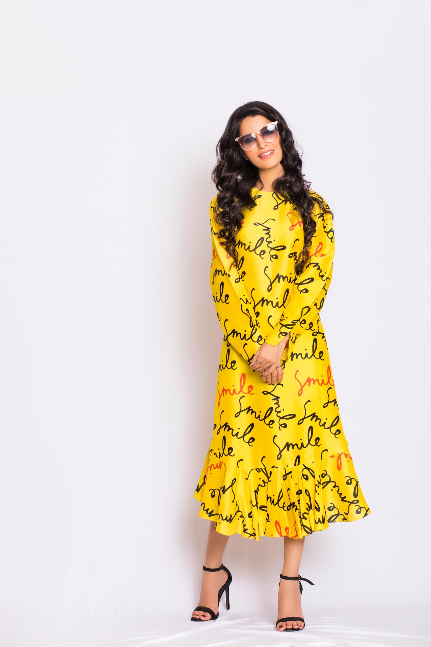 Elegy Satin Print Dress