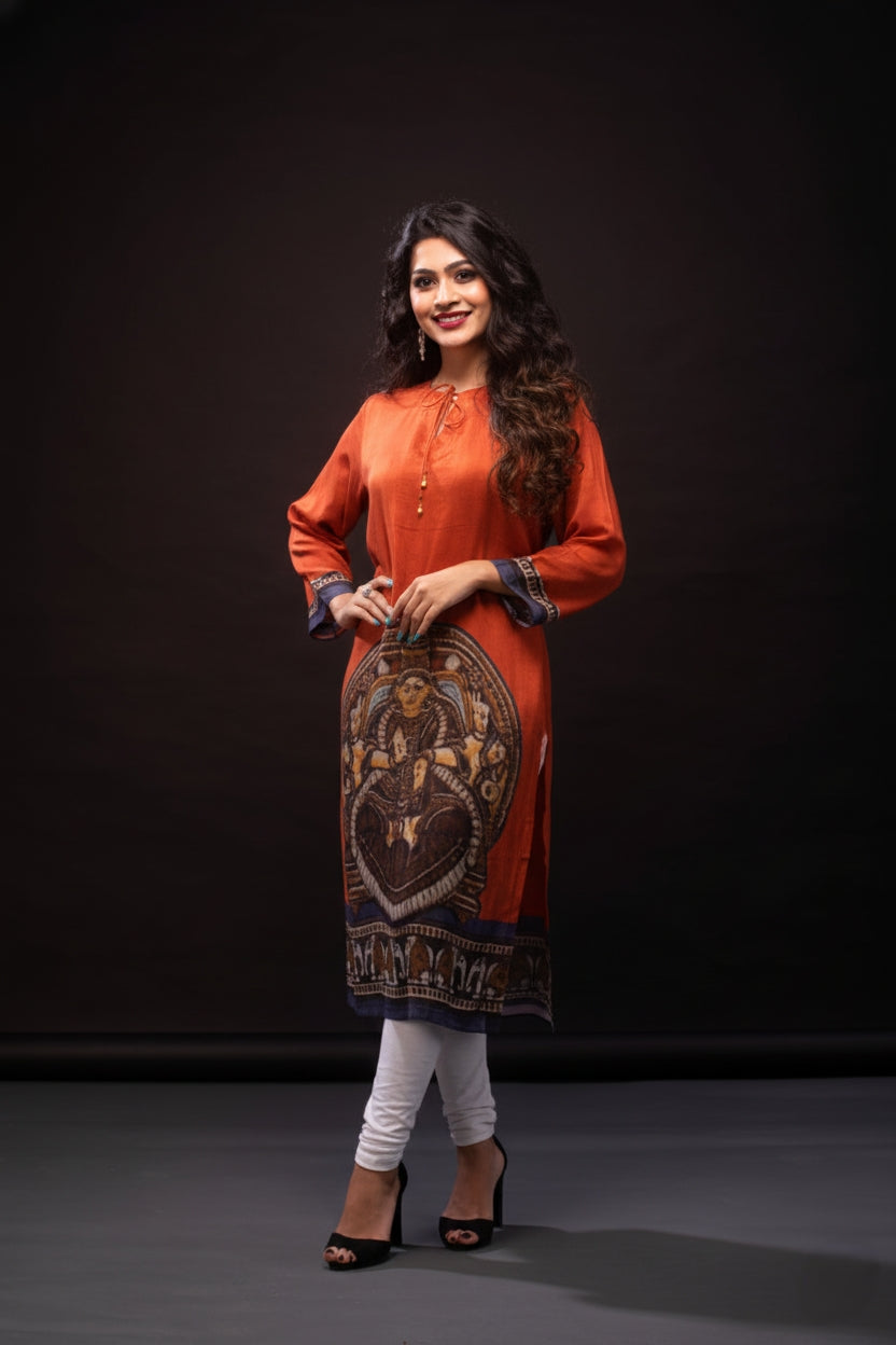 Mystical Goddess Spun Print Tunic