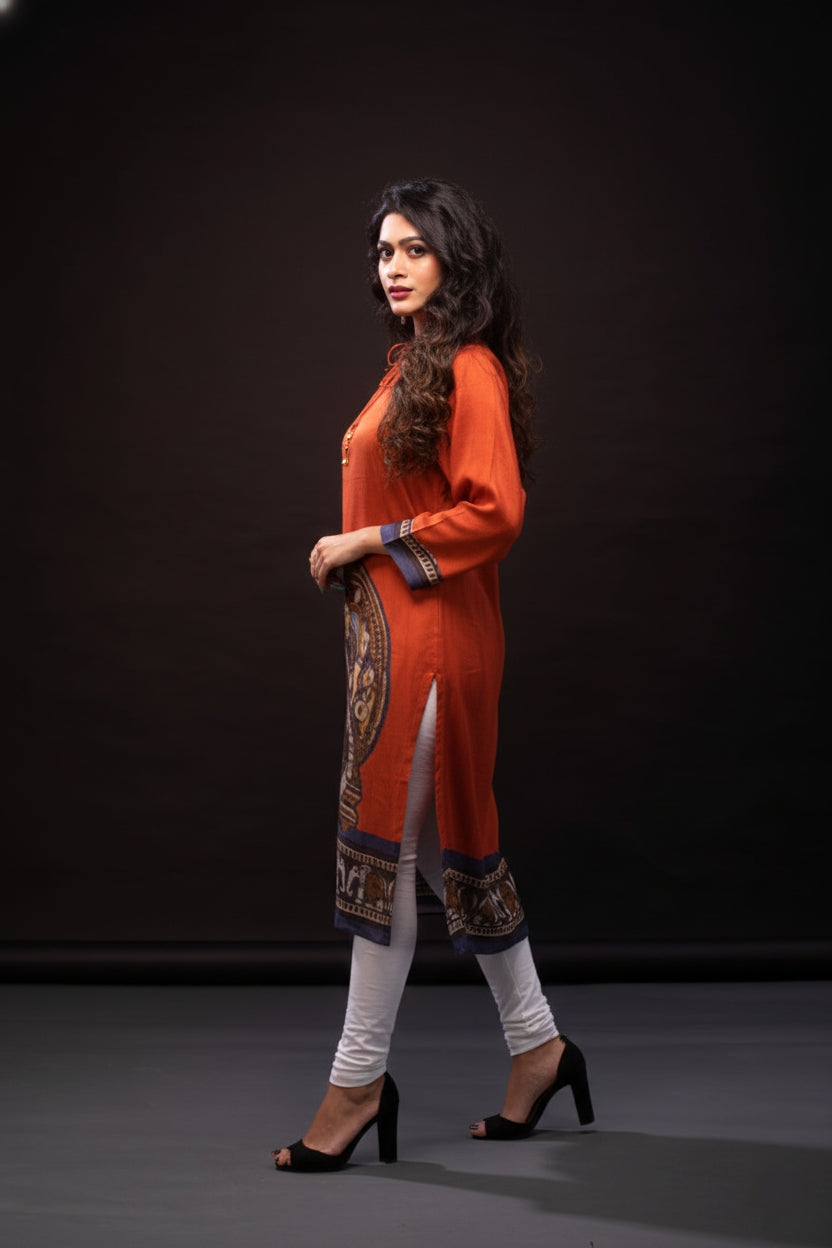 Mystical Goddess Spun Print Tunic