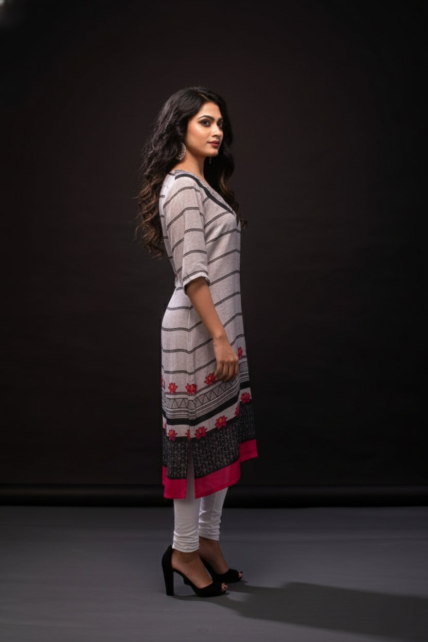 Goddess Laxmi Mandala Spun Print Tunic