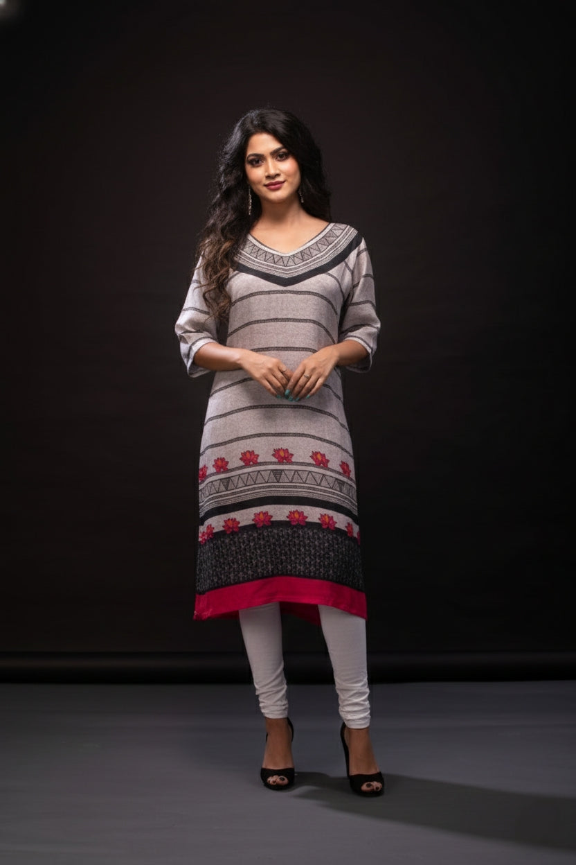 Goddess Laxmi Mandala Spun Print Tunic