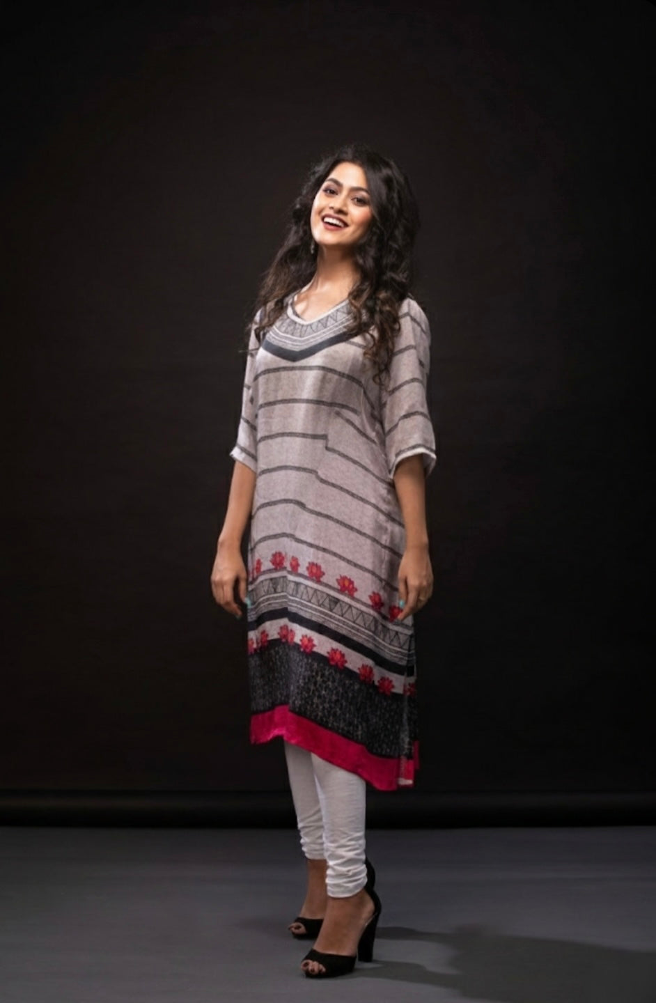 Goddess Laxmi Mandala Spun Print Tunic