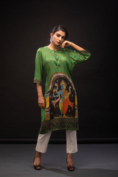 Green & Black Ardhnareshwara