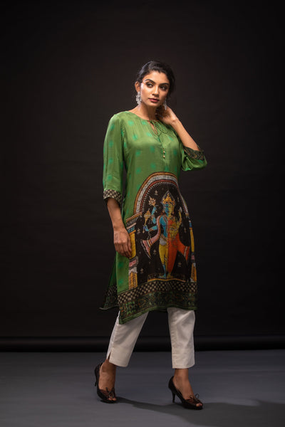 Green & Black Ardhnareshwara