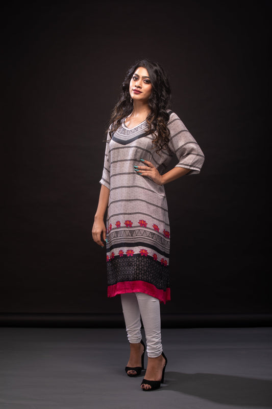 Goddess Laxmi Mandala Spun Print Tunic