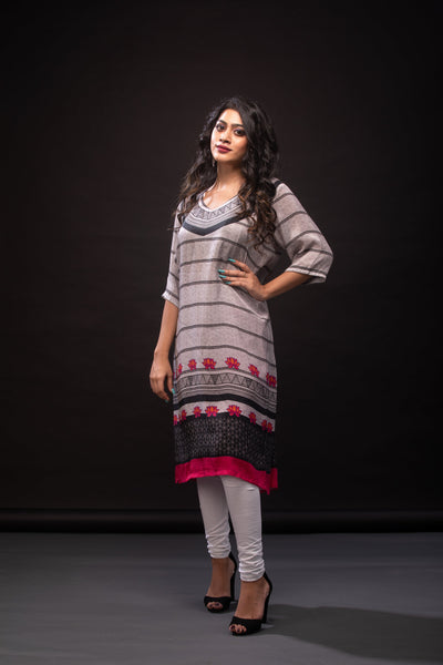 Goddess Laxmi Mandala Spun Print Tunic