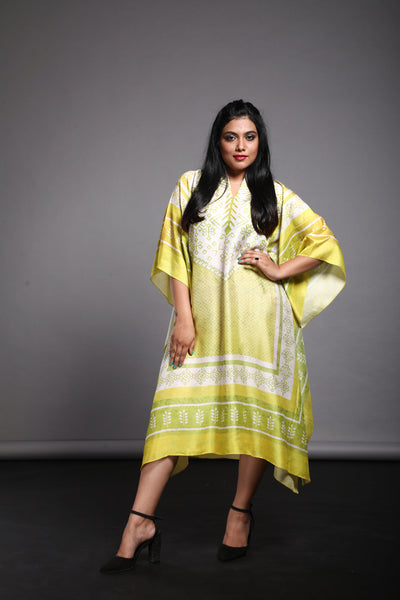Ishya Satin Print Kaftan
