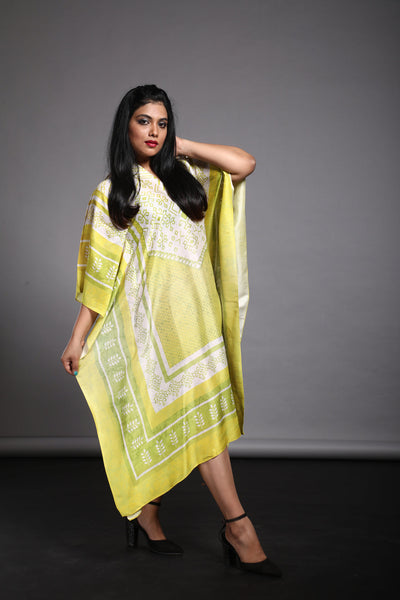 Ishya Satin Print Kaftan