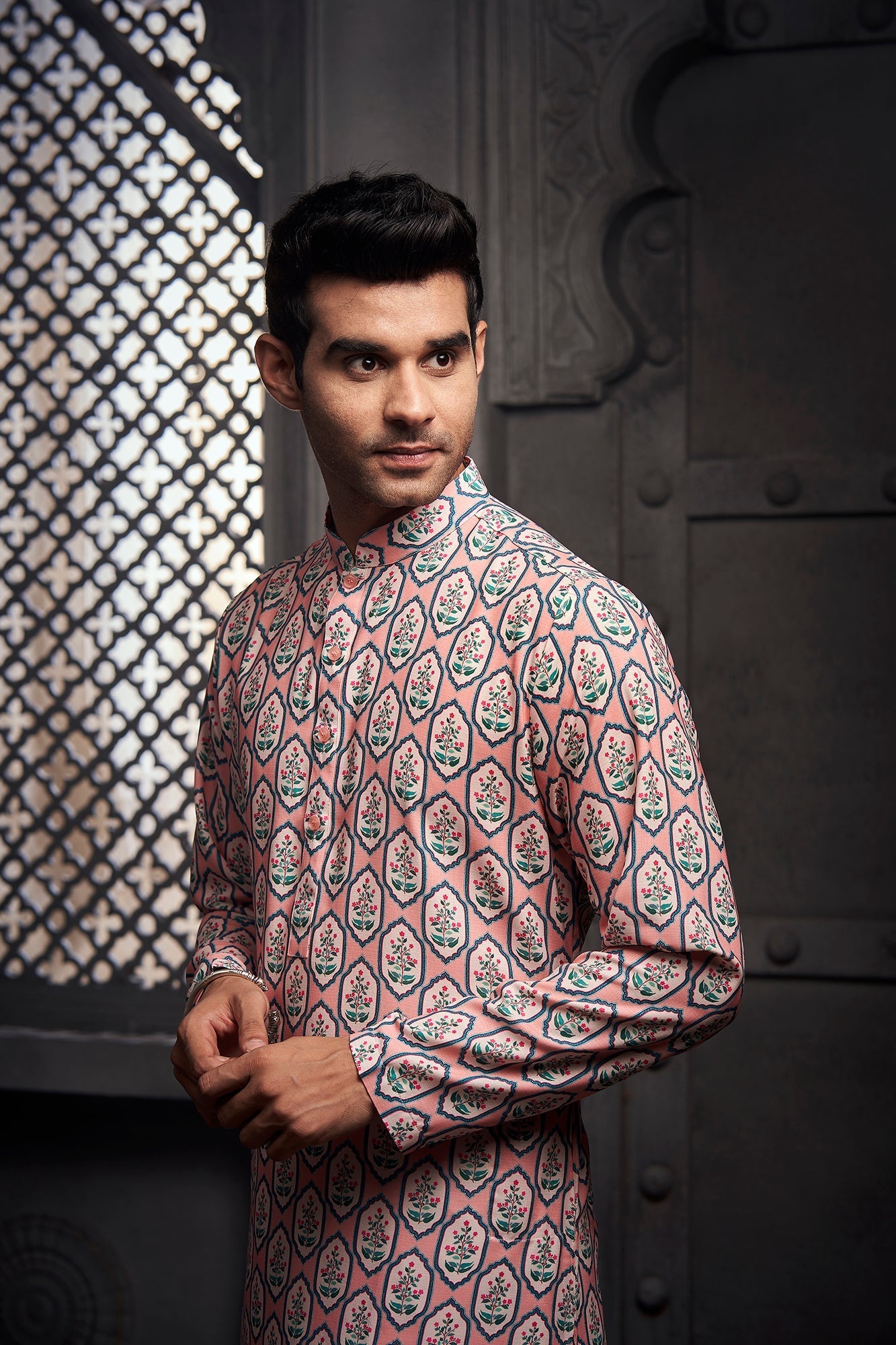 Lilac Nature Cotton Print Kurta