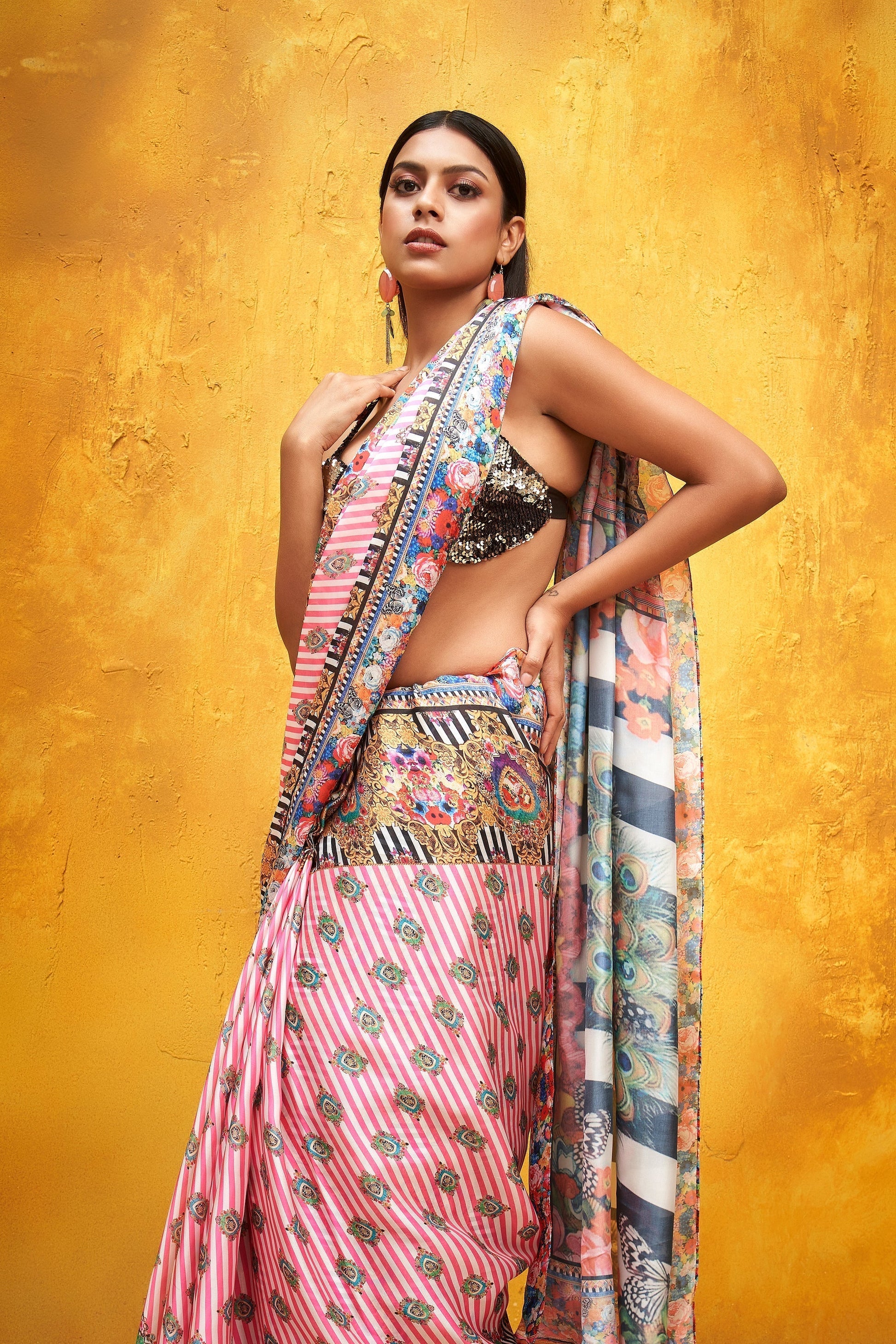 Peacock Blush Saree