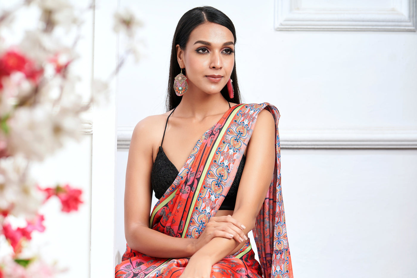 Jaguar and Zebra Artistry Saree