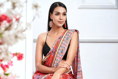 Jaguar and Zebra Artistry Saree