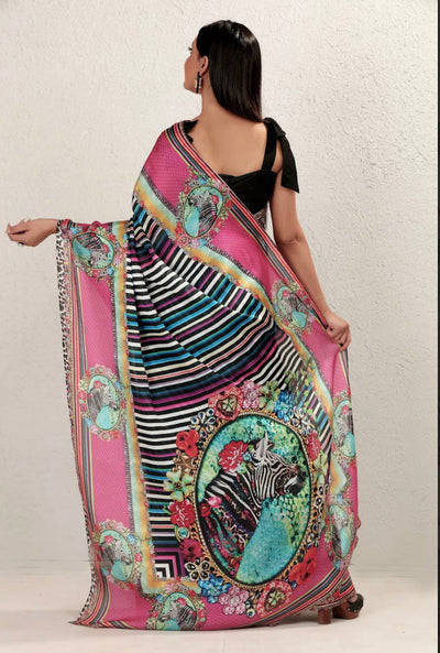 Captivating Zebra Saree