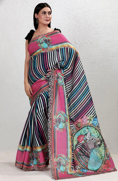 Captivating Zebra Saree