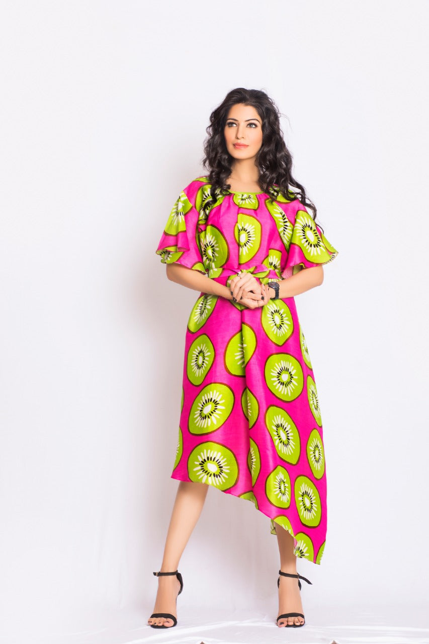 Endue Silk Print Dress