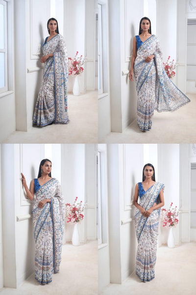 Flourishing Floral Georgette Print Saree