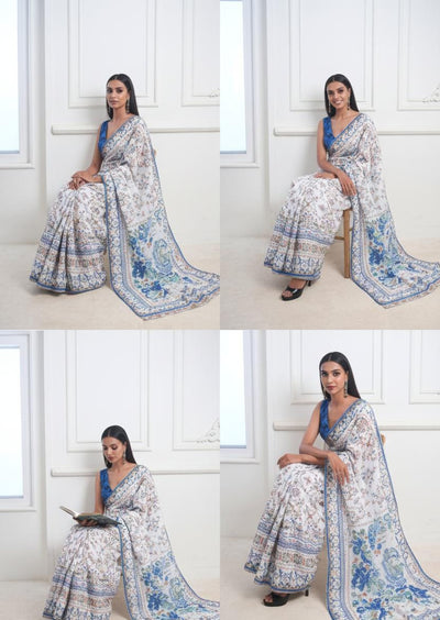 Flourishing Floral Georgette Print Saree