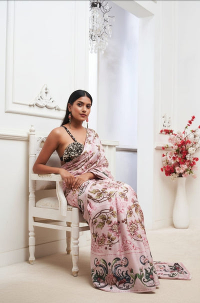 Floral Shell Georgette Print Saree
